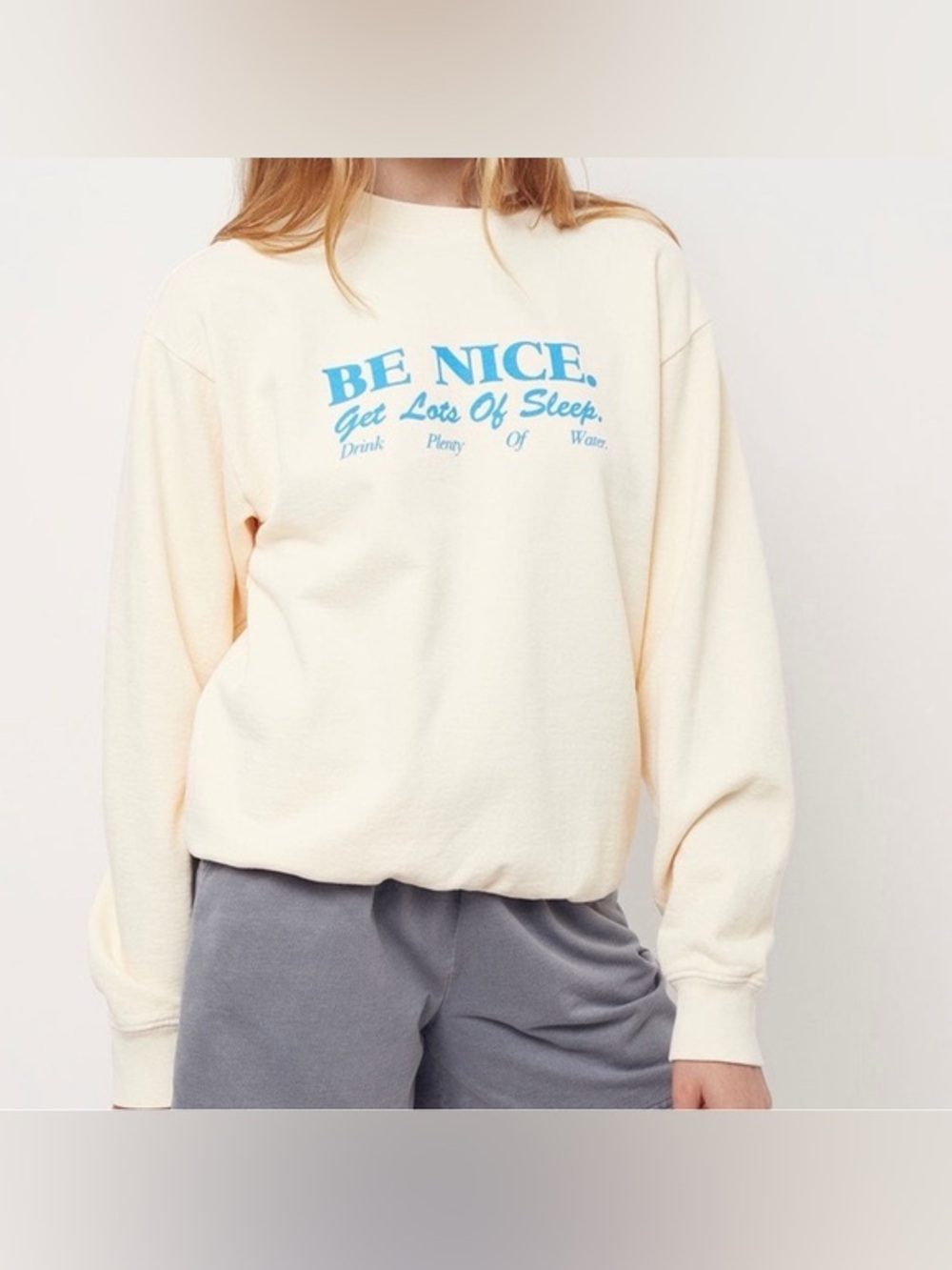NWOT Sporty & Rich "Be Nice" Crewneck Sweatshirt